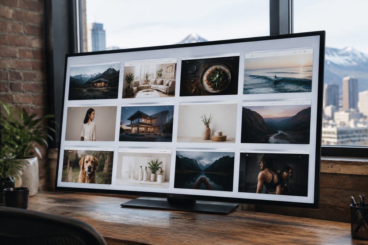 Curated digital gallery showing twelve production websites engineered by the studio since 2021.